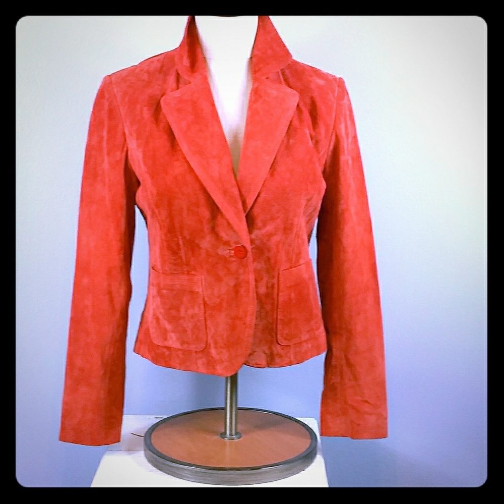 Alfani leather suede jacket size Small